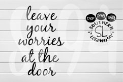 Leave your worries at the door svg dxf png Product Image 1