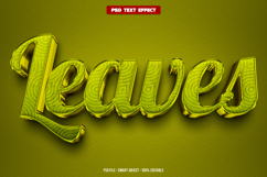 Leaves 3D editable text effect Product Image 1