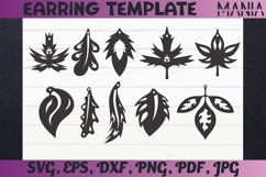 Leaves Earrings Template Bundle Product Image 1