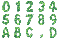 Leaves Alphabet Lettering Font Leaf Floral ABC SVG PNG Product Image 2