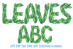 Leaves Alphabet Lettering Font Leaf Floral ABC SVG PNG by Squeeb Creative
