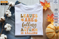 Leaves Are Falling Autumn Is Calling SVG | Fall Retro SVG Product Image 1