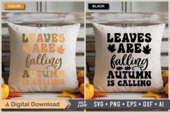 Leaves Are Falling Autumn Is Calling SVG | Fall Retro SVG Product Image 3