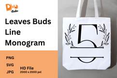Leaves Buds Line Monogram Product Image 1