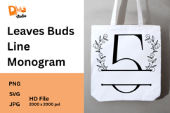 Leaves Buds Line Monogram - Graceful Style Product Image 1