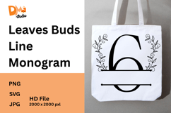 Leaves Buds Line Monogram - Graceful Style Product Image 1