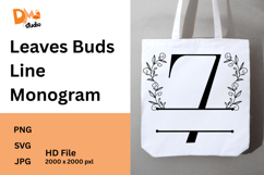 Leaves Buds Line Monogram - Graceful Style Product Image 1