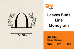 Leaves Buds Line Monogram Product Image 1