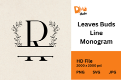 Leaves Buds Line Monogram - Graceful Style Product Image 1