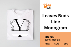 Leaves Buds Line Monogram - Graceful Style Product Image 1