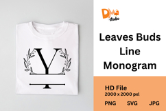 Leaves Buds Line Monogram Product Image 1