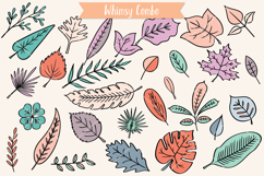 Hand Drawn Leaves Color | Tropical Foliage Plant Product Image 7