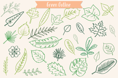 Hand Drawn Leaves Color | Tropical Foliage Plant Product Image 11