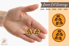 Leaves Earrings Laser Cut SVG 1 Product Image 1