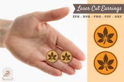 Leaves Earrings Laser Cut SVG 2 Product Image 1