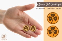 Leaves Earrings Laser Cut SVG 4 Product Image 1