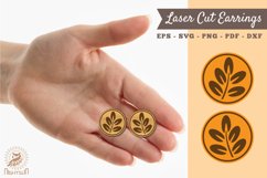 Leaves Earrings Laser Cut SVG 5 Product Image 1
