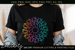 Leaves Mandala SVG Cut Files Floral Mandala Illustration Product Image 8