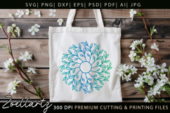 Leaves Mandala SVG Cut Files Floral Mandala Illustration Product Image 6