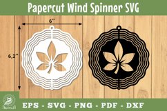 Leaves Papercut Wind Spinner SVG 1 Product Image 1