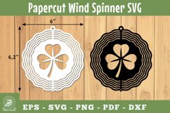 Leaves Papercut Wind Spinner SVG 4 Product Image 1
