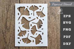 Leaves Pattern Stencil Paper cutting Product Image 1