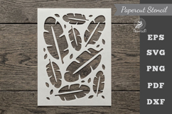 Leaves Pattern Stencil Paper cutting Product Image 1