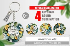 Keychain Leaves Pattern Product Image 1