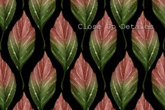 Leaves. Seamless patterns on black background Product Image 2
