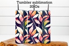 Leaves sublimation tumbler wrap 20 Oz, colorful leaves tumbler design, leaf sublimation.