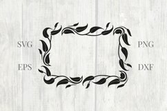 Leaves Vintage Wedding Frame SVG