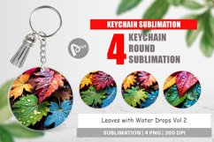Keychain Leaves with Water Drops Product Image 1