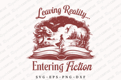 Leaving Reality Entering Fiction SVG Design Product Image 1
