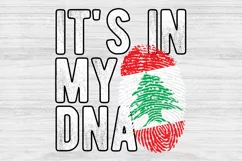 It's in my DNA Lebanon Flag Fingerprint PNG Sublimation Product Image 1