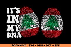 It's in my DNA Lebanon Flag Fingerprint Sublimation PNG, SVG Product Image 1