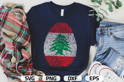 Lebanon SVG | Lebanon Flag Fingerprint | SVG PNG DXF EPS Product Image 1