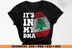 It's in my DNA Lebanon Flag Fingerprint Sublimation PNG, SVG Product Image 2
