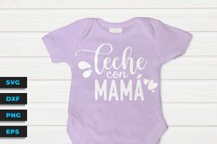 Leche con Mama Spanish Breastfeeding Support - SVG Cut File Product Image 2