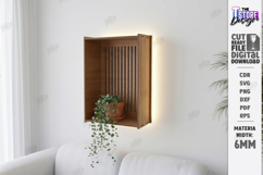 LED Hanging Plant Shelf Laser Cut | Wall Decor | Home Decor Product Image 1