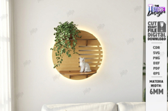 LED Hanging Plant Shelf Laser Cut Bundle | Wall Decor | CNC Product Image 7