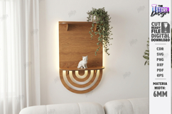 LED Hanging Plant Shelf Laser Cut Bundle | Wall Decor | CNC Product Image 11
