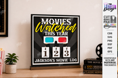 Led Lights Movies Counter - Cinema Tracker Sign Laser Cut Product Image 1