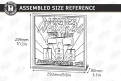 Led Lights Movies Counter - Cinema Tracker Sign Laser Cut Product Image 2