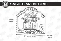 Led Lights Movies Counter - Cinema Tracker Sign Laser Cut Product Image 2