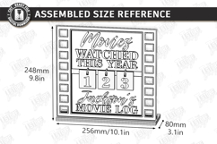 Led Lights Movies Counter - Cinema Tracker Sign Laser Cut Product Image 2