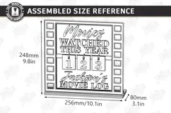 Led Lights Movies Counter - Cinema Tracker Sign Laser Cut Product Image 2