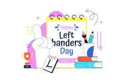 10 International Left Handers Day Illustration Product Image 4