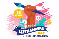 13 Happy Left Handers Day Illustration Product Image 1