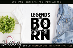 Birthday January SVG Cut File Baby Boy T-shirt Gifts for Men Product Image 1