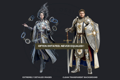 Legends Unbound RPG Fantasy Heroes and Foes Cliparts Product Image 3